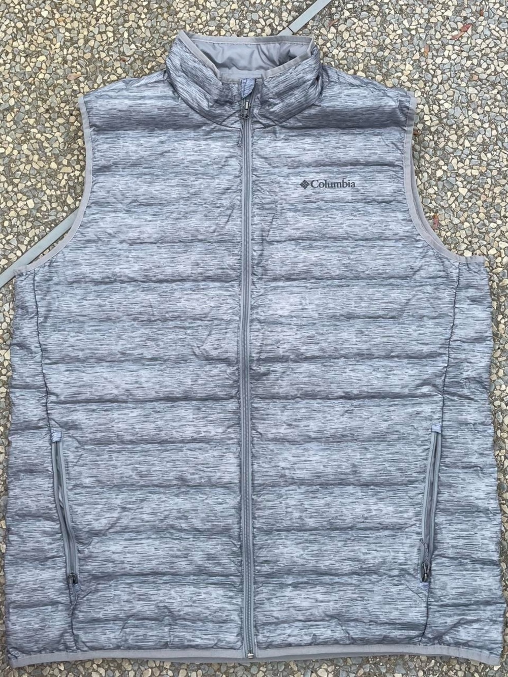 Columbia Grey Quilted Duck Down 650 Puffer Vest